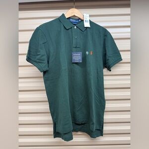 Polo by Ralph Lauren Men’s Dark Green Polo with Orange Pony